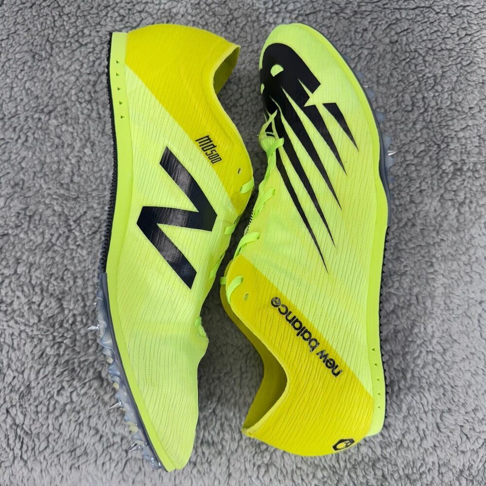 New Balance Racing Shoes MMD500Y7 Men Size 11 Neon Green Lace Up Spikes Track - Picture 6 of 14